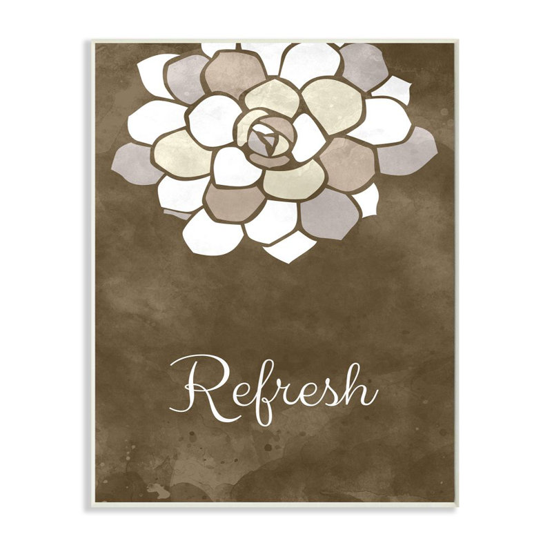« refresh mosaic brown, salle de bain brune design », impression sur toile, H 15 po x l 10 po x P 0,5 po, Bois