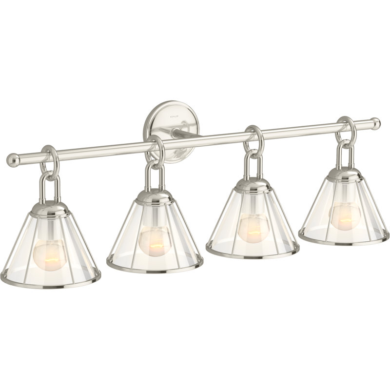 Terret 32½-In Four-Light Sconce, Polished Nickel