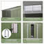 Remise de rangement extérieure 9 pi x 6 pi, maisonnette de jardin avec fondation, 4 évents et 2 portes coulissantes faciles pour la cour, le patio, le garage, la pelouse, vert