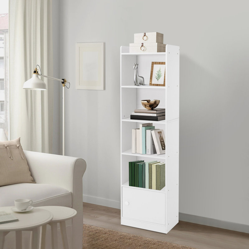 5-Tier Narrow Storage Rack, White