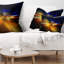 Explosion de lumière en noir - coussin décoratif imprimé abstrait