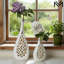 Ensemble de 2 vases en céramique blanche, vases décoratifs minimalistes nordiques modernes pour la décoration intérieure, la chambre à coucher, le centre de table de mariage, le bureau et la table de restaurant