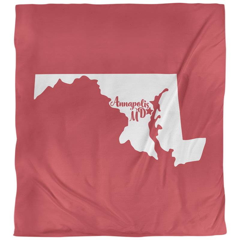 Housse de couette simple annapolis Maryland, Housse de couette pour grand lit, Rouge, Microfibre