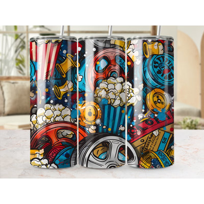 Choose Handmade Tumblers 591ml Vacuum Insulated Stainless Steel (18/8) Travel Tumbler with Straw