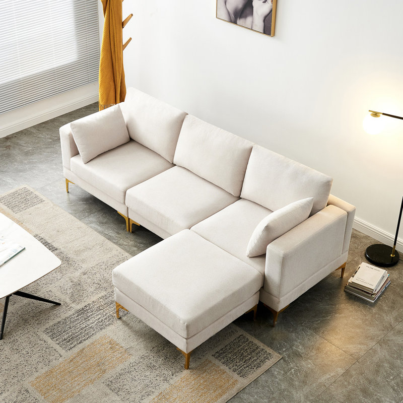 Canapé ADF, Polyester blanc
