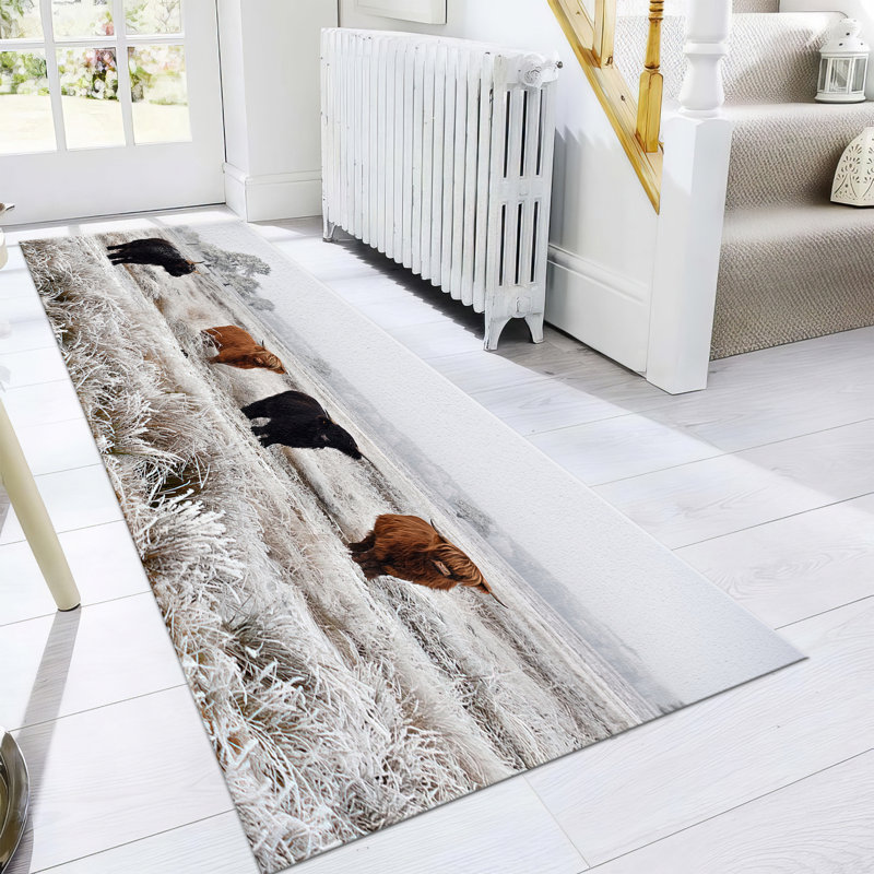 Chic Non-Woven Soft Printed Rug Featuring a Timeless Geometric Pattern in Rich Hues Ideal for Adding a Touch of Elegance to Any Indoor Space