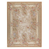 Hand Knotted Wool Area Rug in Multi