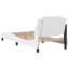 Cadre de lit vidaXL avec DEL sans matelas Zadar blanc 100 x 190 cm-19368683
