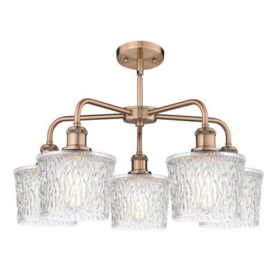 Iverson 5 - Light Steel Dimmable Bowl Chandelier