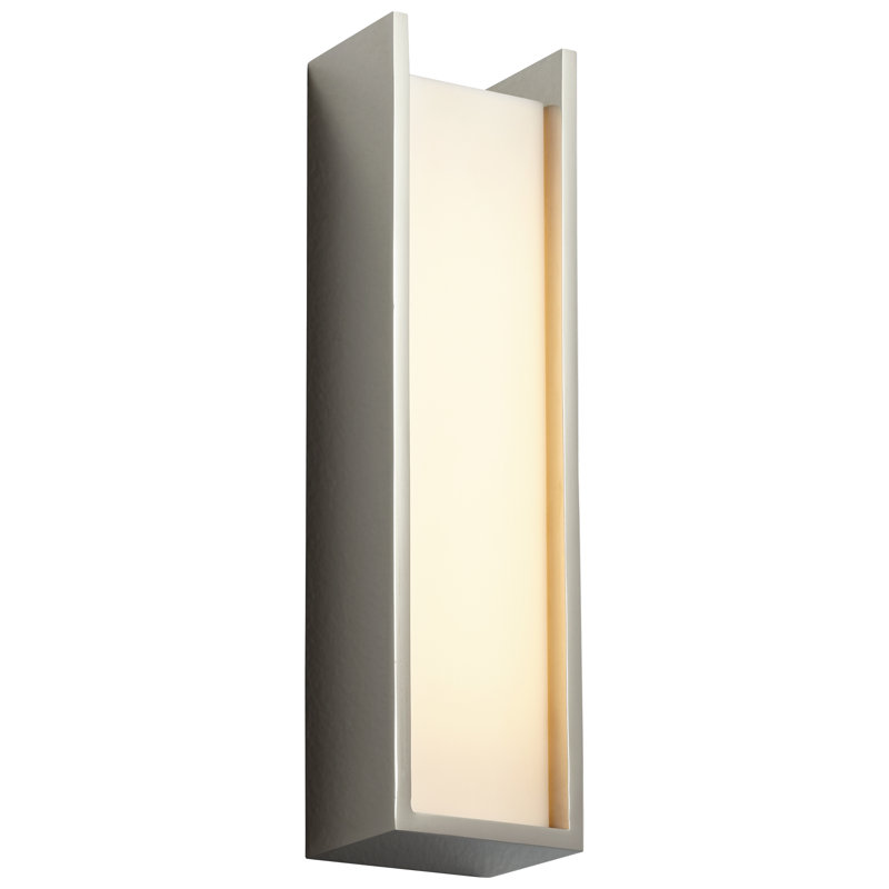 Alkaios Steel LED Armed Sconce, Polished Nickel
