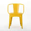 Ensemble bistro d'extérieur 3 pièces avec table ronde et fauteuils Rune, jaune