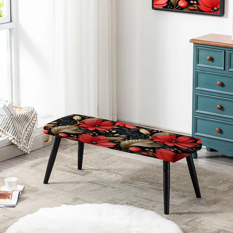 Banc tapissier noir Snider