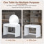 Coiffeuse élégante avec miroir lumineux à écran tactile et tiroir spacieux pour l'organisation de la chambre à coucher-129911208