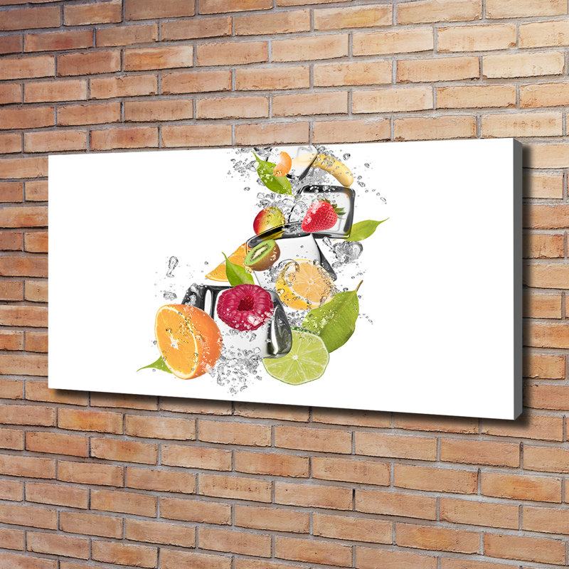 Fruit With Ice - Wrapped Canvas Print