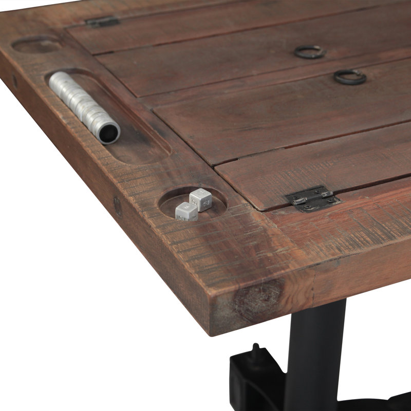 Rustic Revival 28" Backgammon Game Table