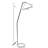 Luro Light Grey Metal Floor Lamp, 61.0 in Height | Durable Electrostatic Oven Dried Paint Finish | E27 Socket Max 60W | Stylish Design for Living Room, Bedroom & Office | Perfect for Modern Home Decor