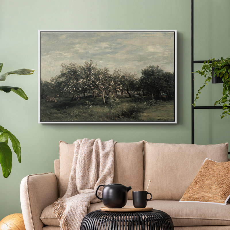 "Vintage Landscape - DLXXVVII" sur toile, H 25 po x l 37 po, Toile encadrée flottée blanche