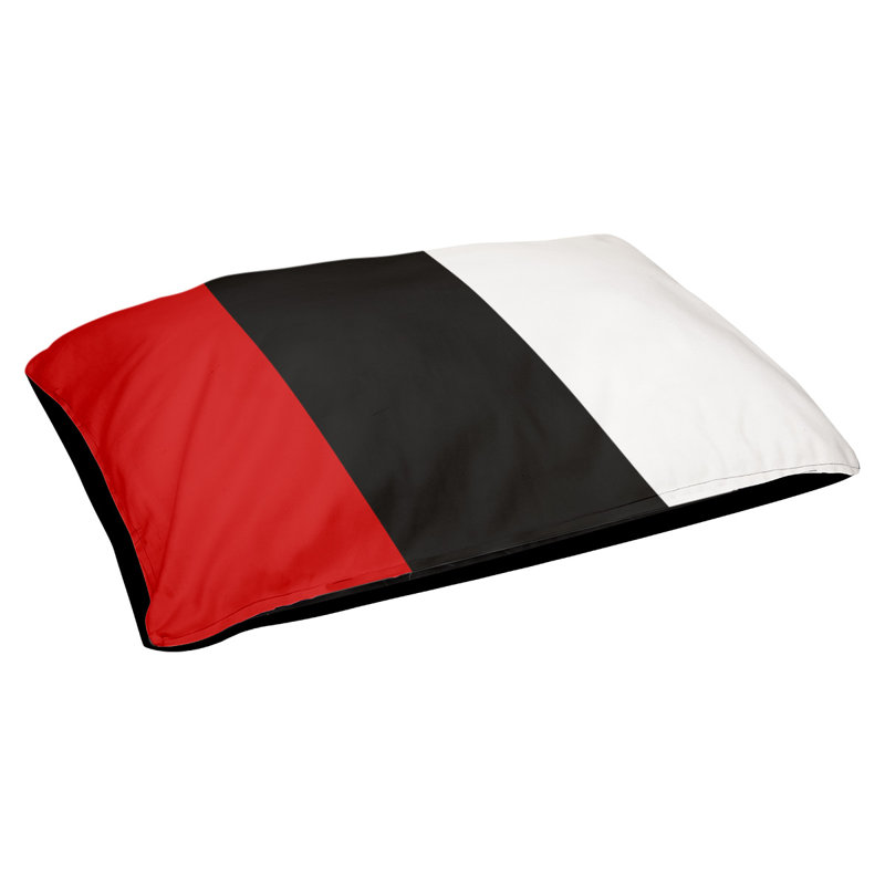 Coussin Atlanta, Rouge / Noir / Blanc, Très grand (l 50 po x P 40 po x H 7 po)