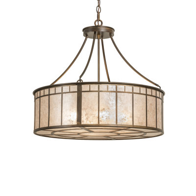 24" Wide Glendale Mission Inverted Pendant
