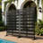 Metal Privacy Screen With Block Pattern