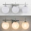 Luminaire pour meuble-lavabo à 3 lumières à intensité variable en fer avec abat-jour rond en verre LL Lio-657584339-650338292