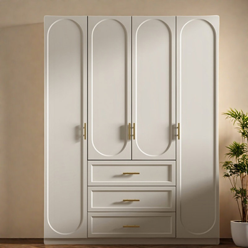 Garde-robe moderne simple de couleur unie, H 78,74 po x l 70,87 po x P 21,65 po