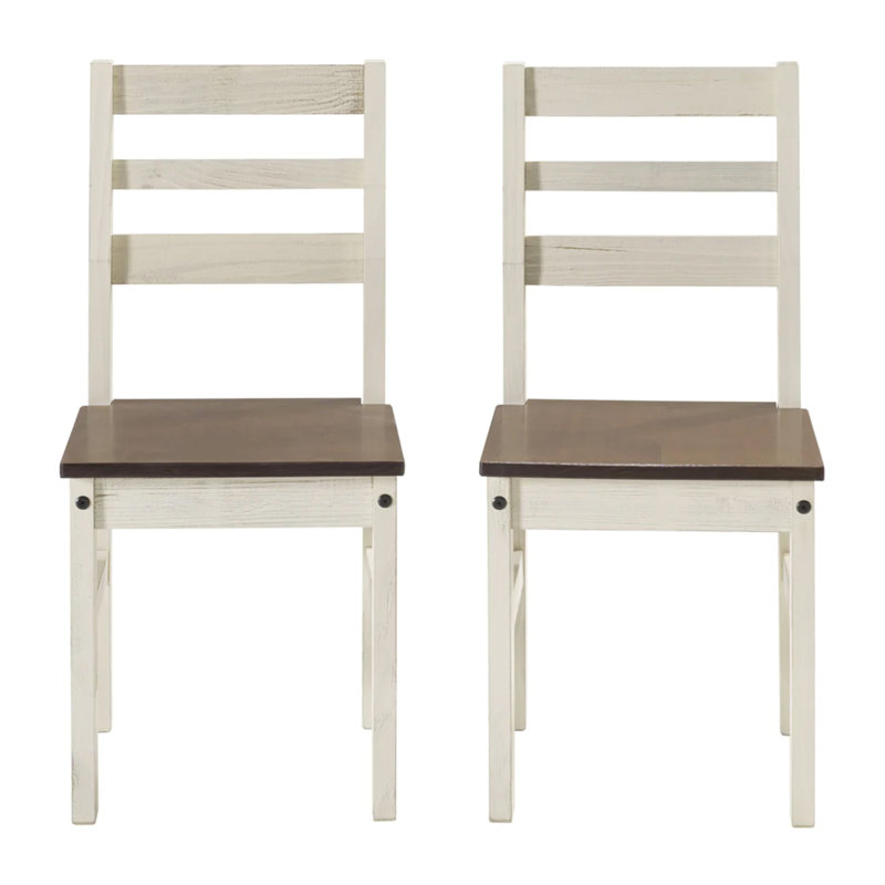 Chaise d'appoint en bois massif Evalee
