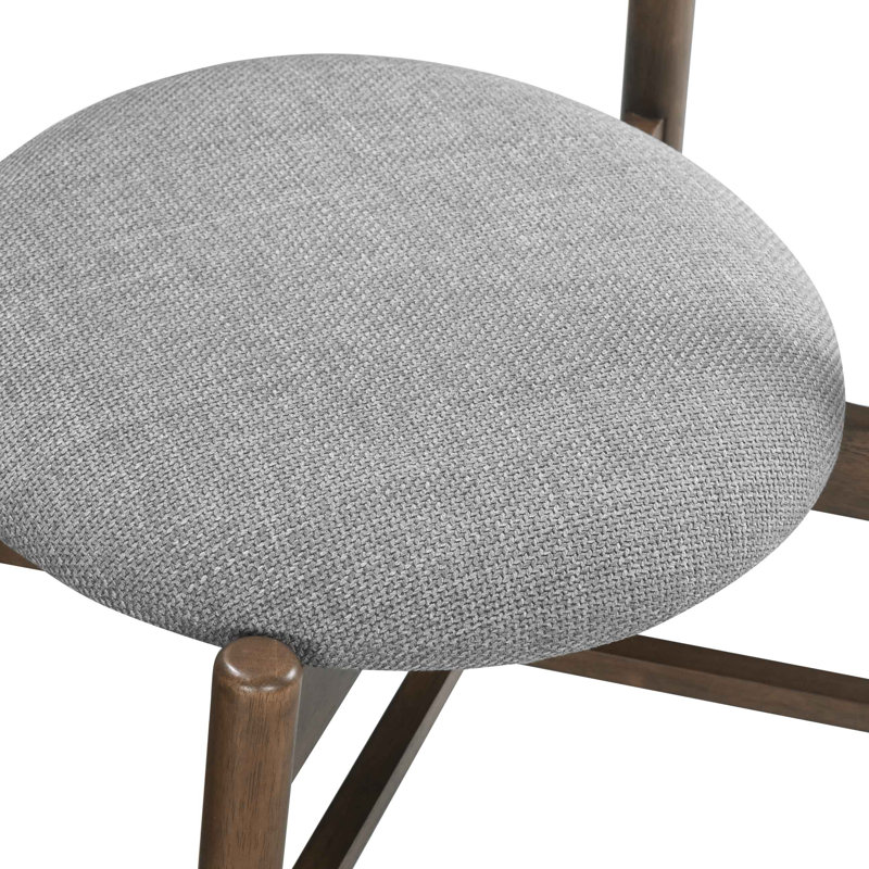 Orion Elegant Upholstered Solid Wood Dining Chair (Set of 2), Brown
