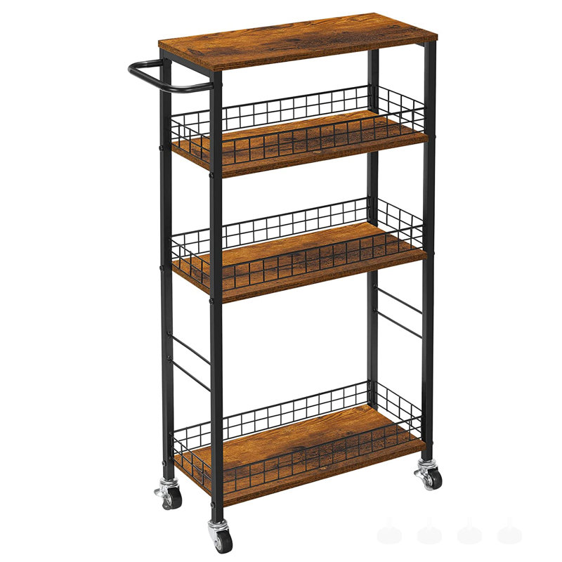 33.07'' H x 16.65'' W Utility Cart with Wheels