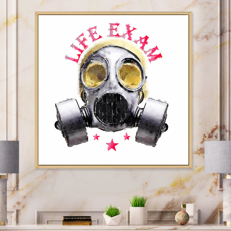 Coon Life Exman Skull - Peinture, H 16 po x l 16 po, Cadre flottant brun