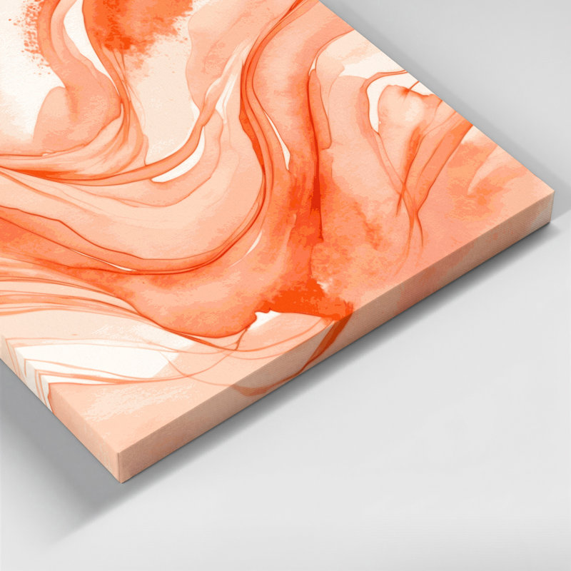 Aquarelle abstraite, art mural sur toile beige, H 11 po x l 14 po