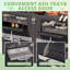 37.8" Dual Zone Charcoal Bbq Grill With Adjustable Charcoal Trays And 2 Foldable Side Table