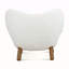 Chaise Pelican Sherpa - Blanc nuage / noyer