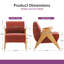 69.9Cm Wide Chenille Armchair-1658030738