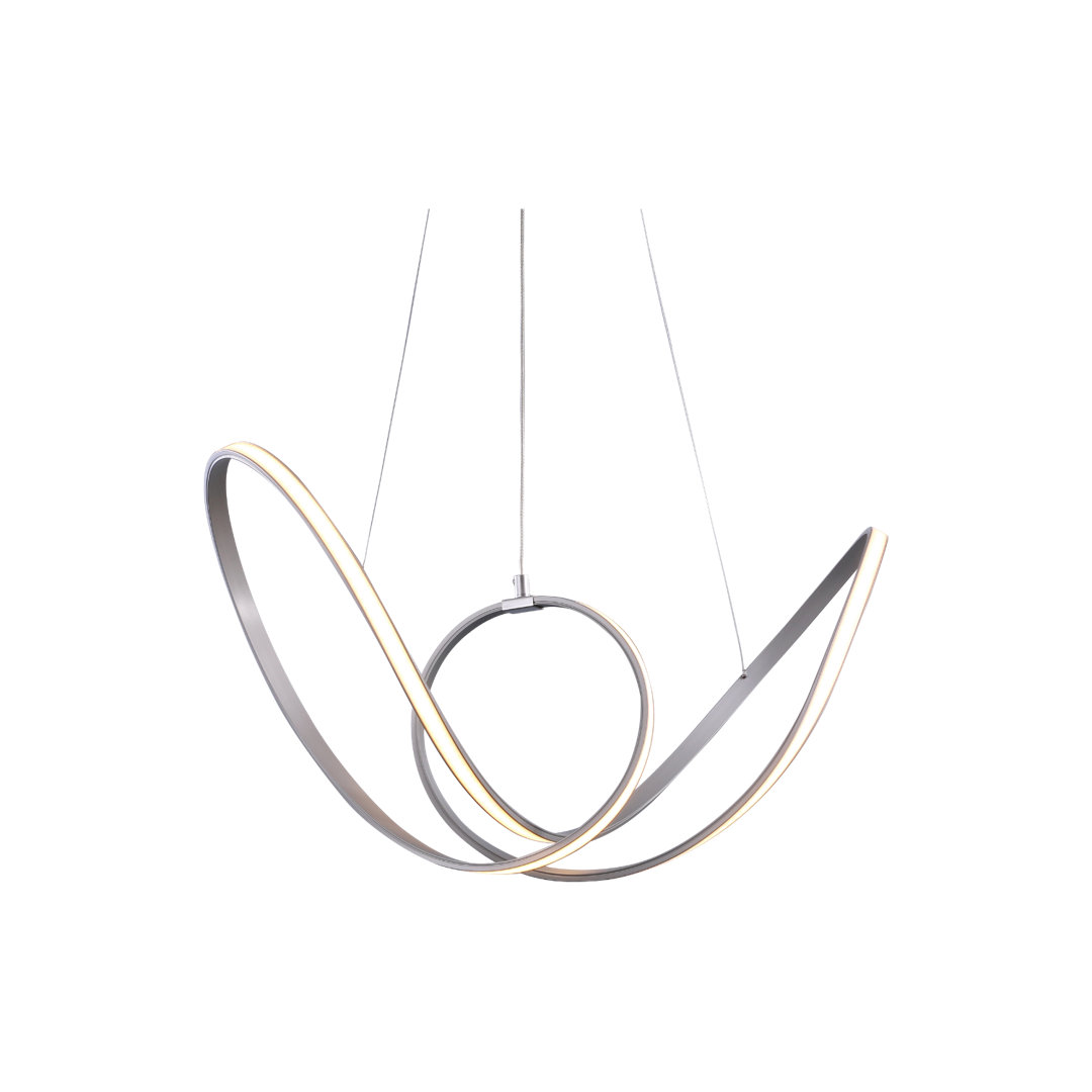 Croteau 1 - Light Silver LED Unique/Statement Pendant