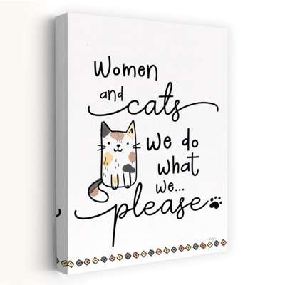 Art contemporain fantaisiste pour femmes et chats