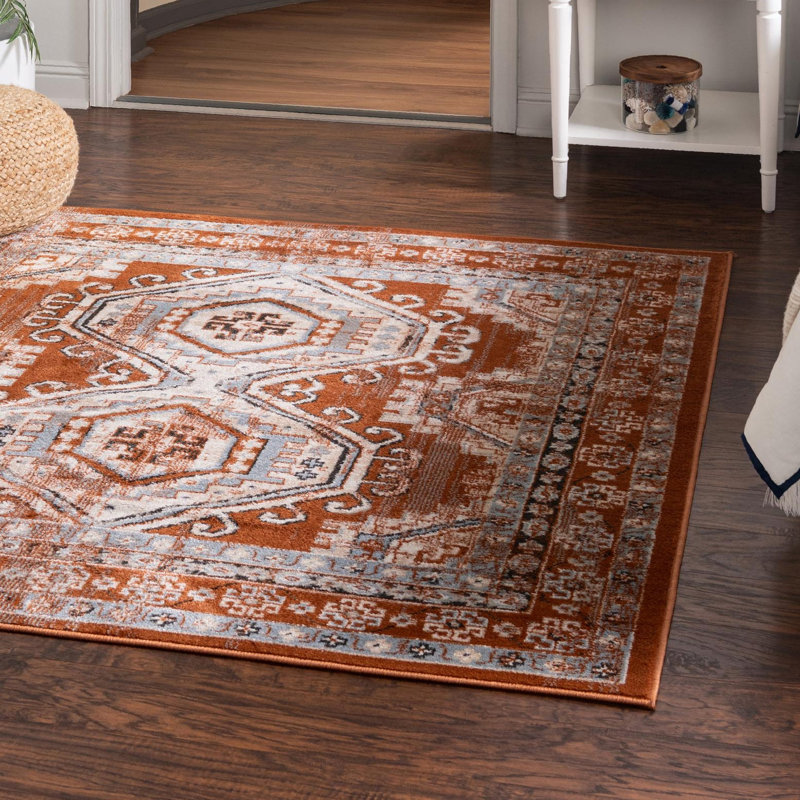 Filey Oriental Indoor Rug, Square 5'3"