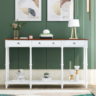 Console en bois massif 58,07 po Wampler
