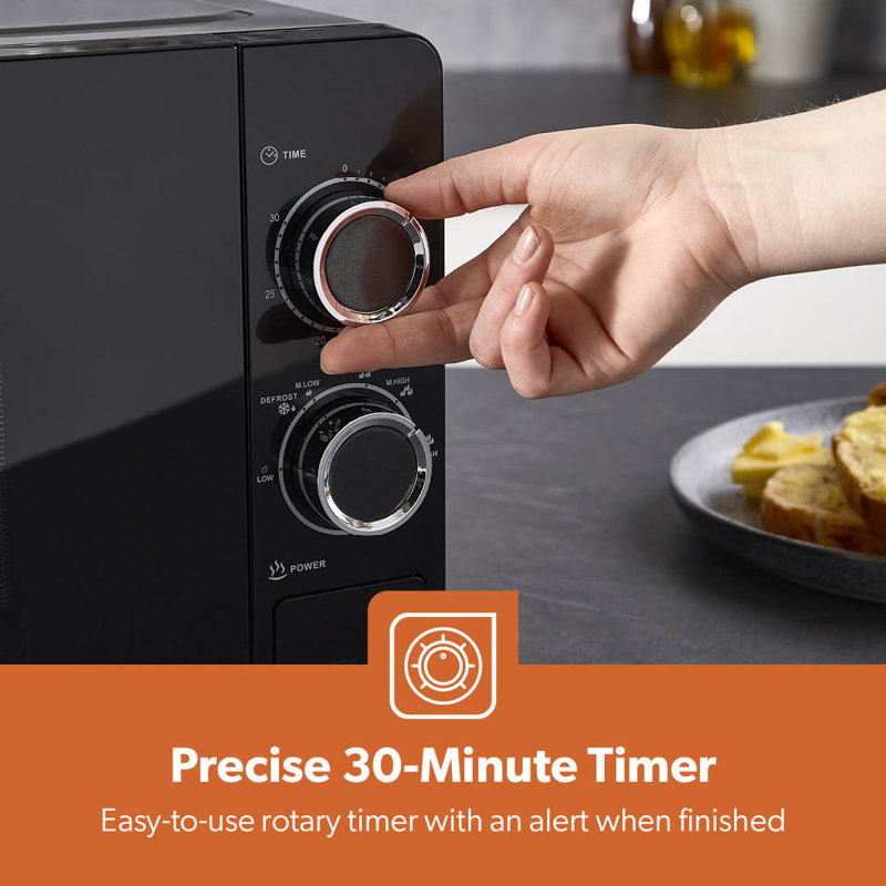 GEEPAS Electric Kettle 4 Slice Bread Toaster & Microwave Kitchen Set | 2200W 1.7L Illuminating Glass Kettle | 1400W Toaster with 6 Level Browning Control | 700W Solo Manual Dial Microwave 20L