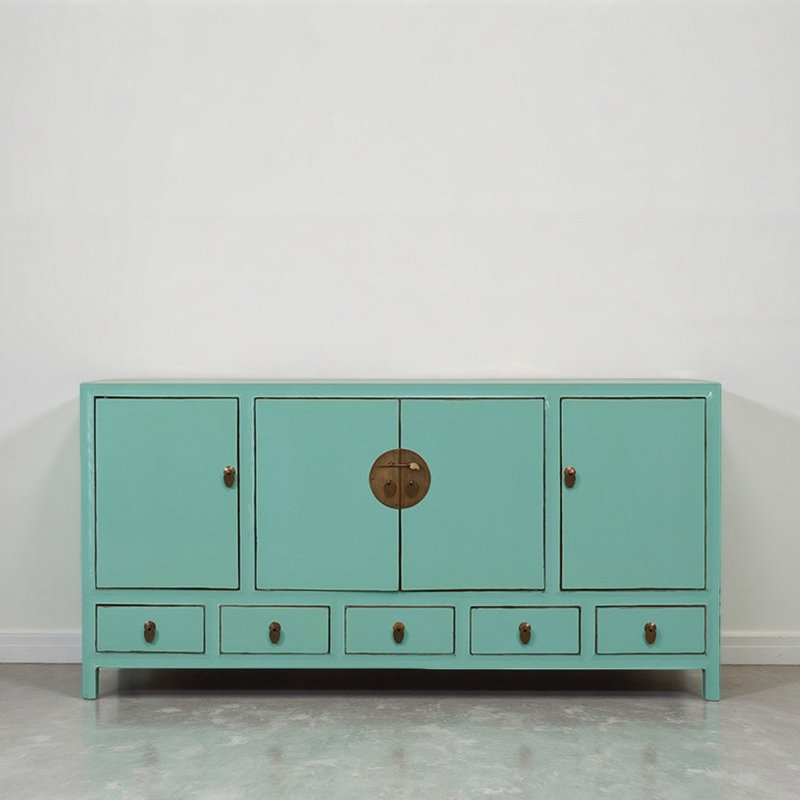Meuble télé rétro et simple, Bleu