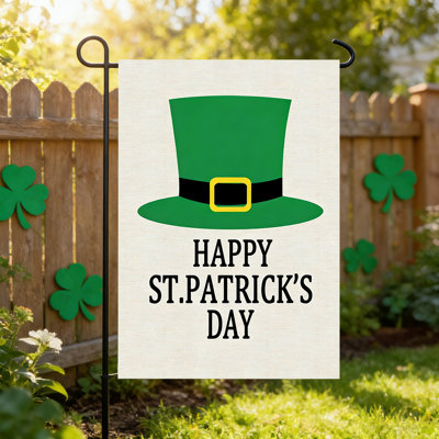 Décoration de fête de la Saint-Patrick, drapeau de jardin, fête sur cour, fête, fête, drapeau irlandais