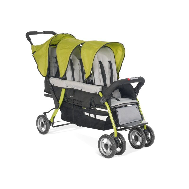Foundations Sport 3 Seat Stroller with Sun Canopy, Lime
