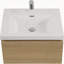 Ensemble de meuble-lavabo flottant 24 po avec lavabo 24 po, meuble de rangement mural moderne rayé avec tiroir à fermeture en douceur et cuve à surface solide brillante