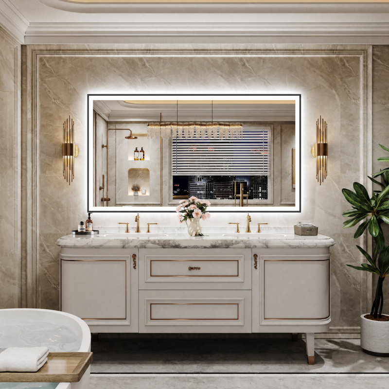Miroir de salle de bain Lunara, 55 po x 30 po