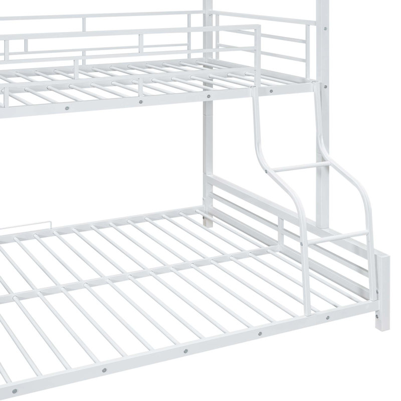 Metal House Bunk Bed, White
