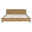 Structure de lit tapissier pour grand lit avec tissu bouclé et pieds en acier, blanc