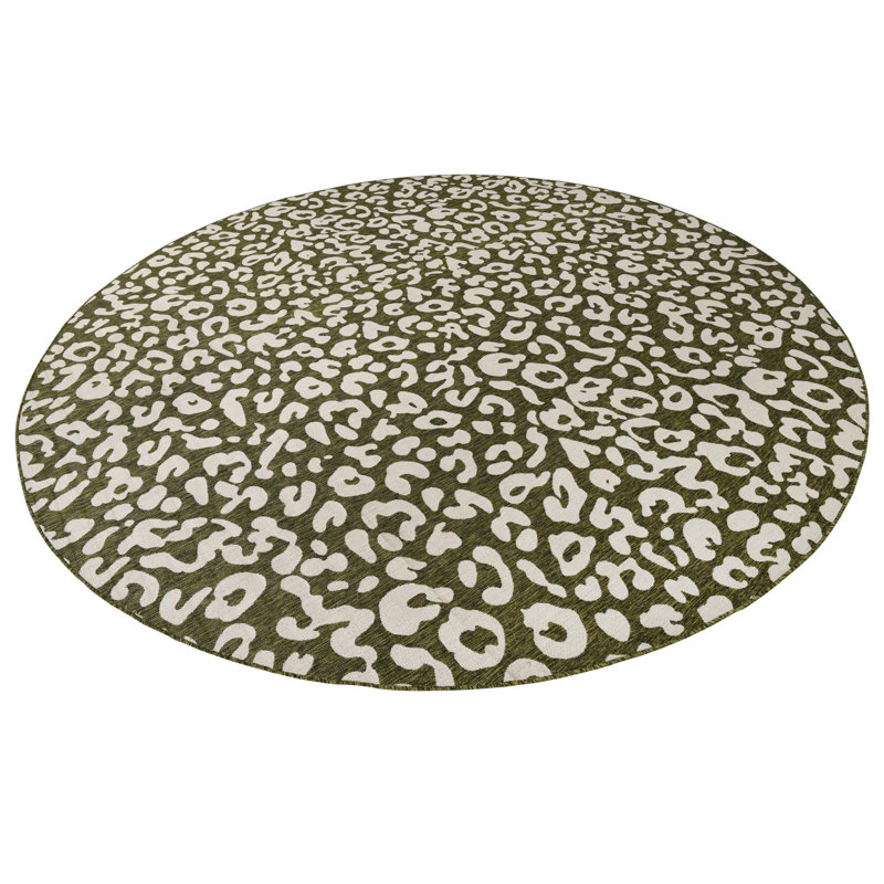 Animal Inspirations Joyous Area Rug Moss Colour, Round 13'