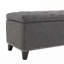 Banc de rangement en lin capitonné-125040188