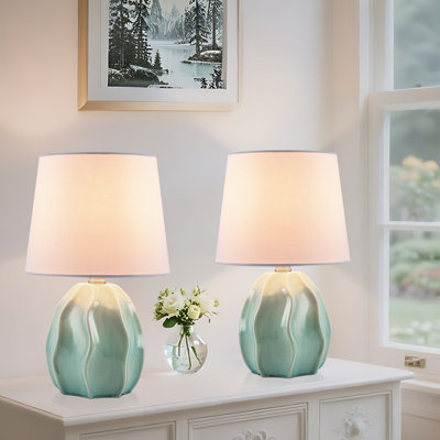 13.5" Ceramic Table Lamp Set