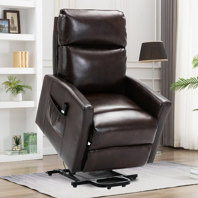 Fauteuil inclinable lève-personne électrique en similicuir Cacilda, Grey